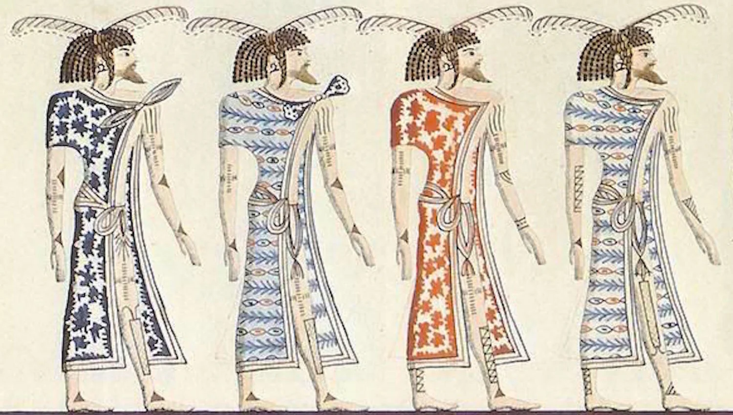 Ancient Libyans depicted in Egyptian art. Image from here .