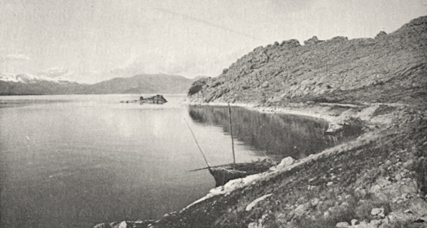 Lake Van laps at the westernmost corner of Aghtamar island. Image by H. F. B. Lynch, a late 19th century explorer of the region (1901: Fig. 140).