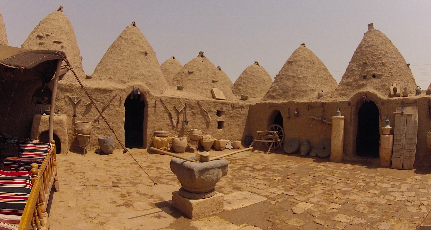 The central courtyard of a “display home” in Haran.