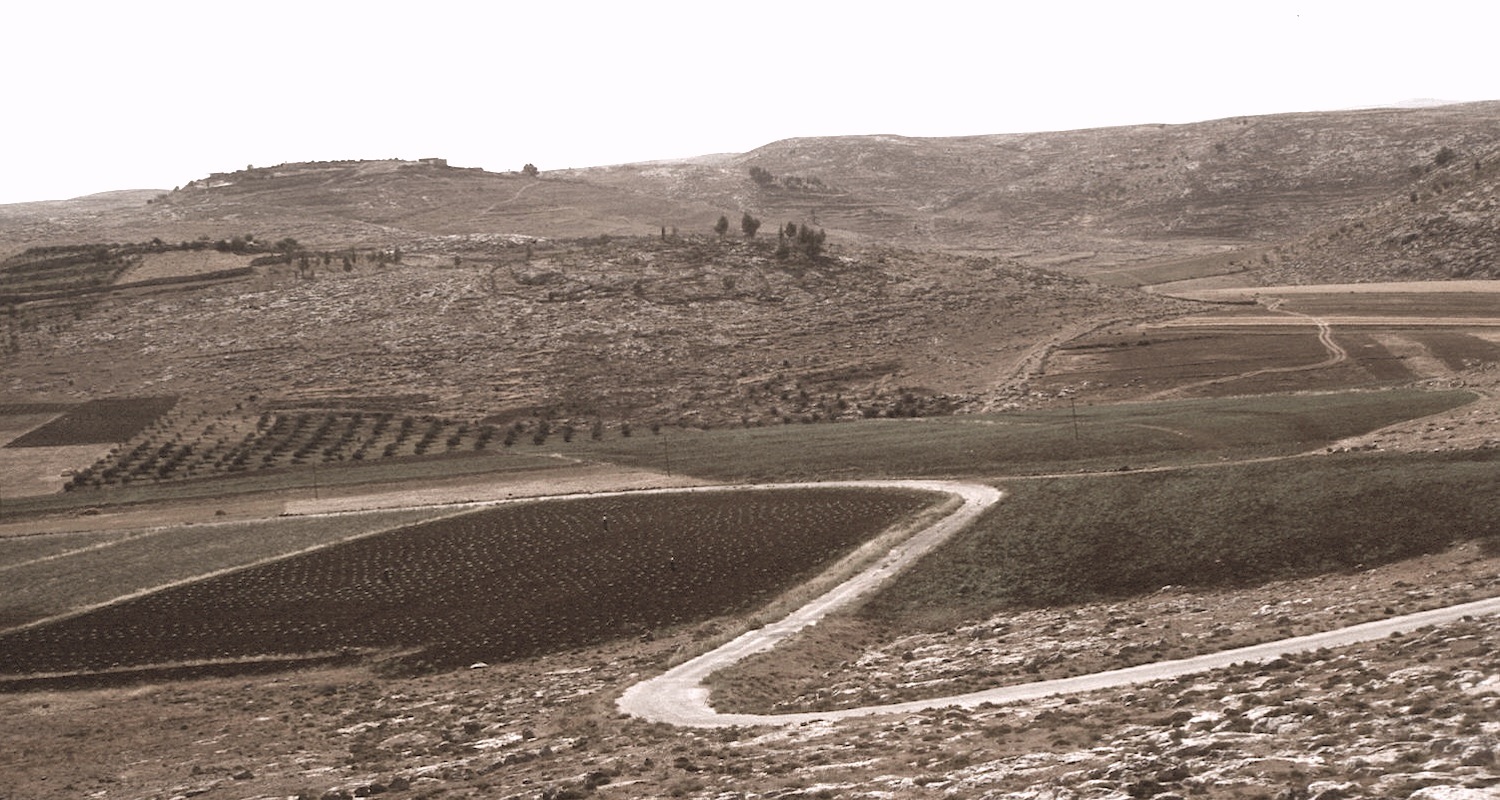 View to the knobby “backbone” of the Heartland. I took this image while traveling between Bethlehem and Hebron back in 1984.