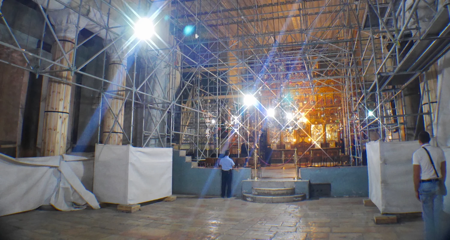 The Bethlehem nave is swaddled in cloths. It is an ambitious facelift.
