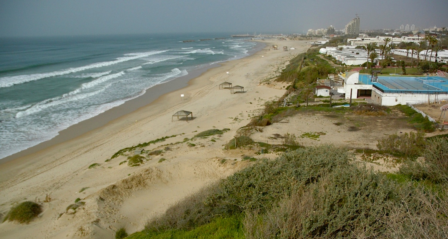 View to the beaches of Ashkelon.