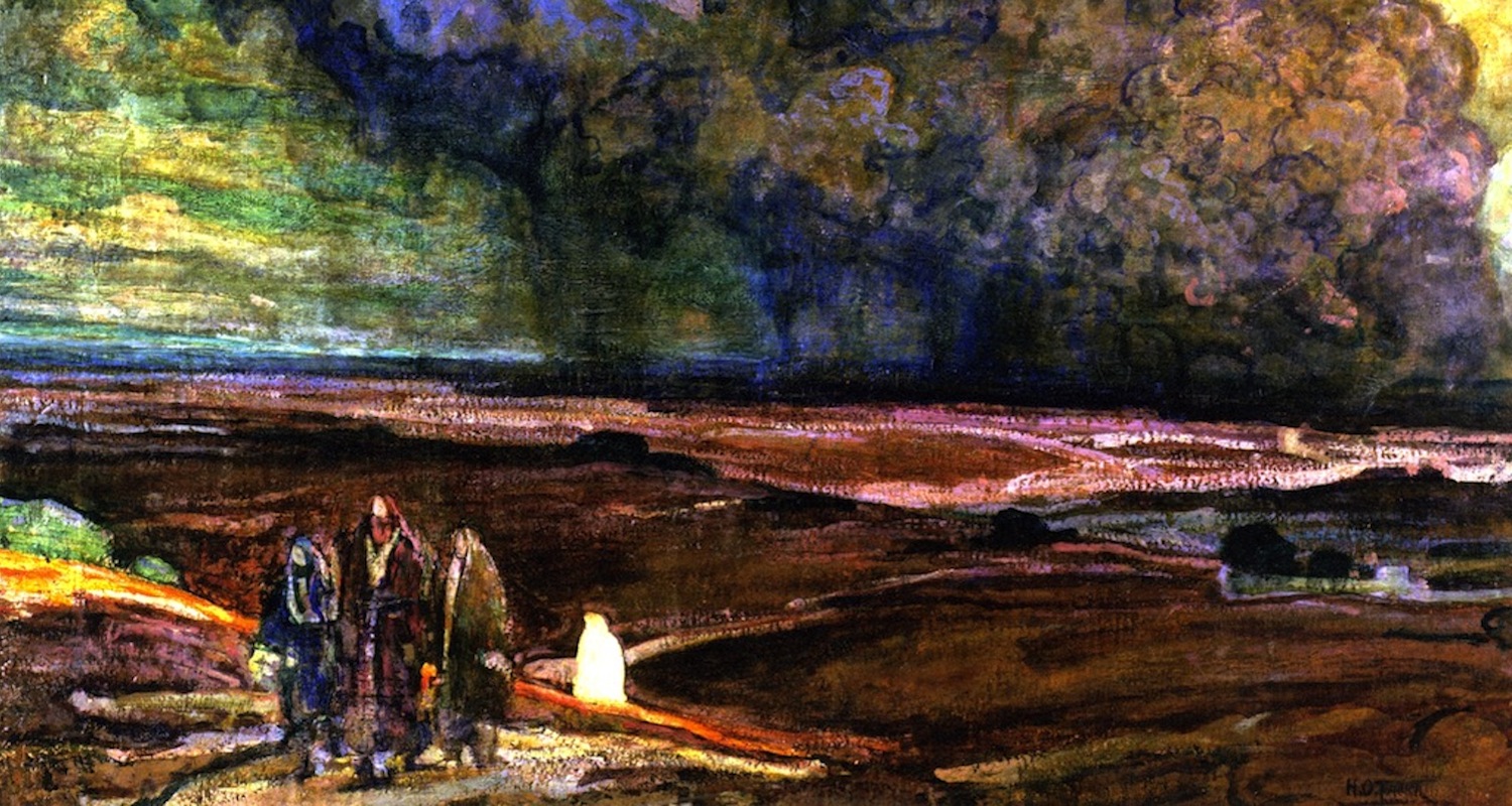 Henry Ossawa Tanner, “Sodom and Gomorrah” (1920). Detail from here . 