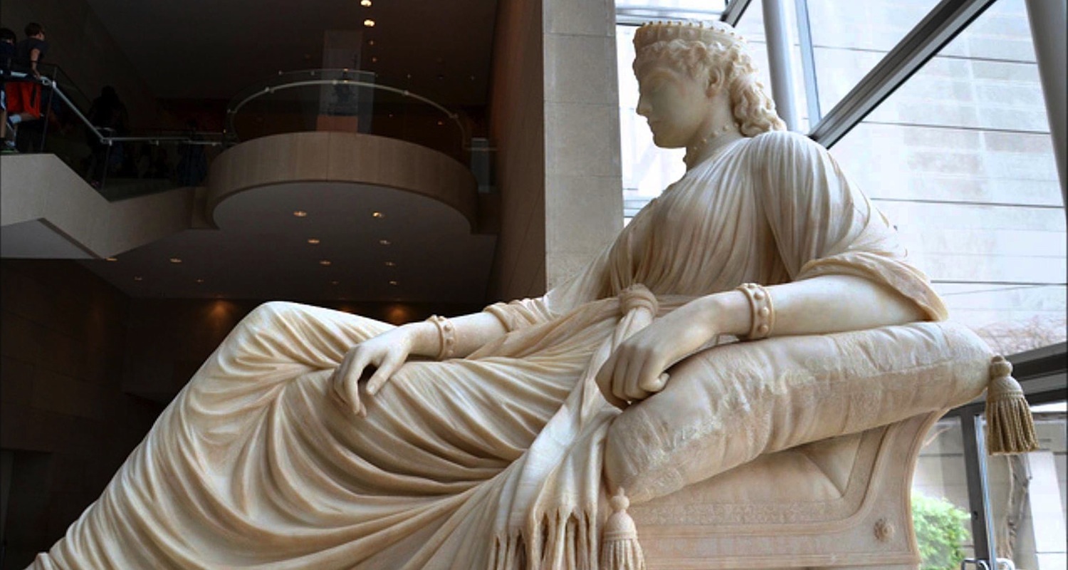 Semiramis by William Story (1872). This larger-than-life statue reclines in the Dallas Museum of Art. This image was found here . Accessed on Oct 31, 2015.