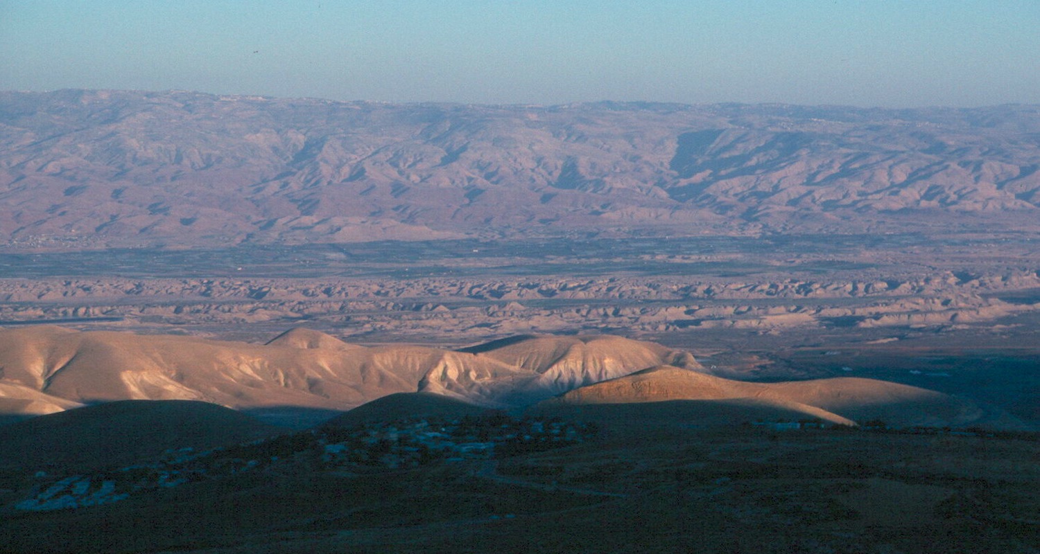 View east to the Lower Jordan Valley.
