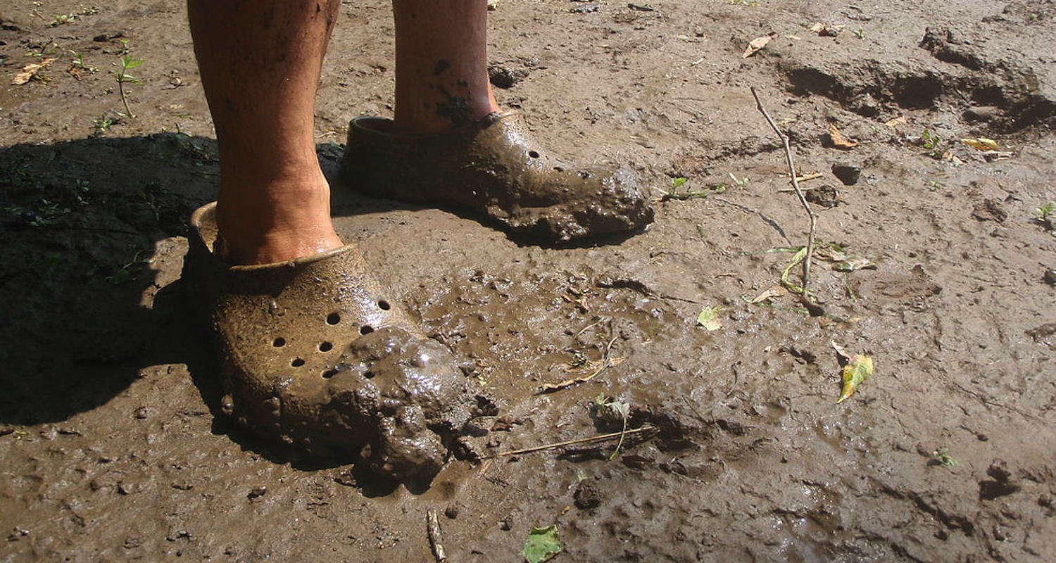 Throw some cheap water shoes ($5 to $15) in your bag if you plan on getting wet. Image from here .