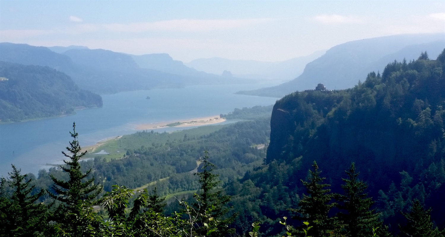 The Columbia River (and gorge) viewed from Chanticleer Point.