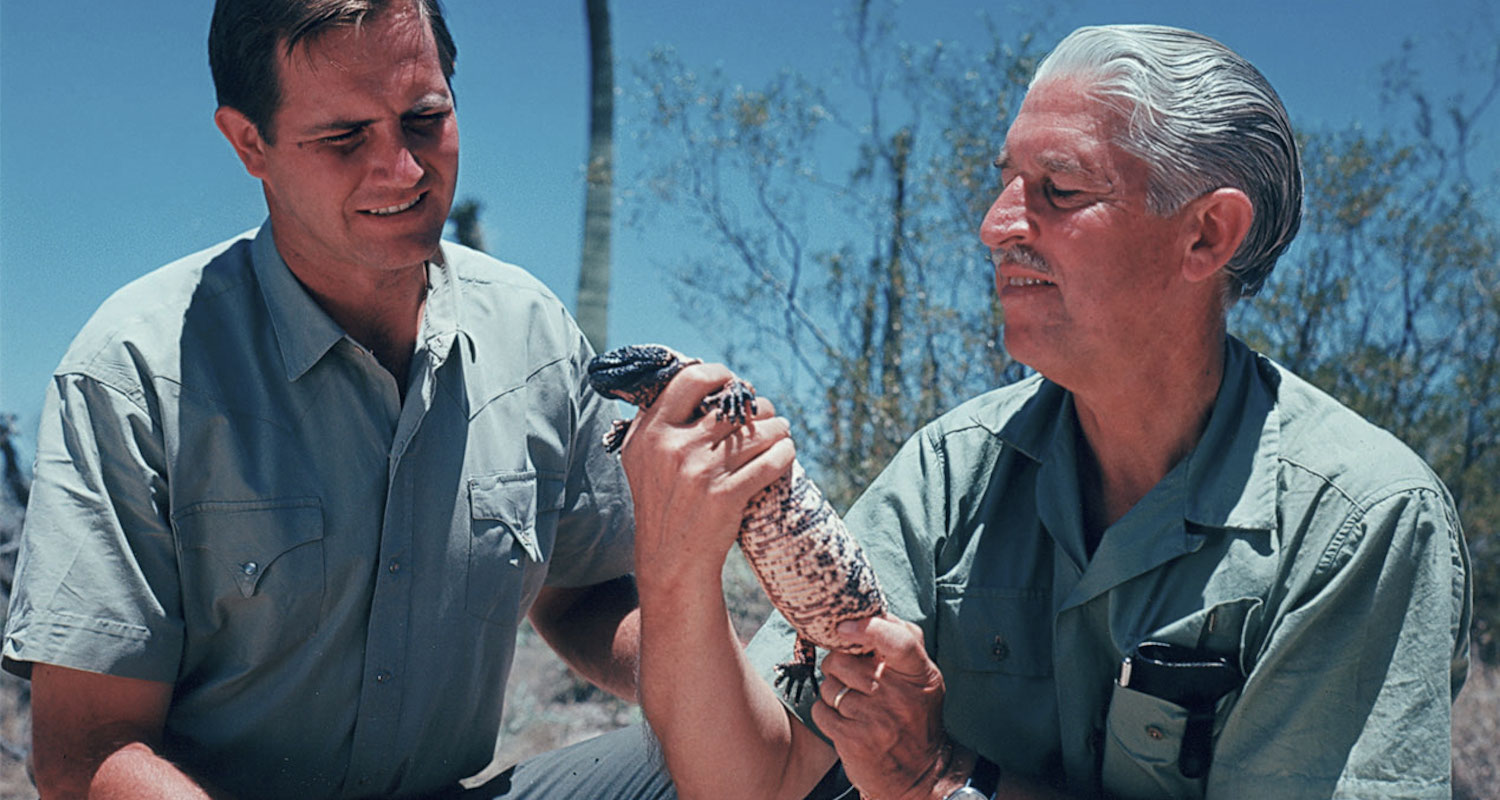 I’m not sure what Marlin and Jim are wearing here, but if Columbia Omni-freeze had been around in the 1960s, I’m sure they would have been sportin’ it. By the way, aren’t Gila Monsters poisonous? Image from here .