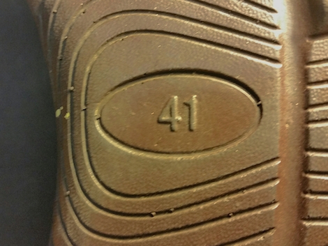 The markings on the sole suggest the presence of Niobium.