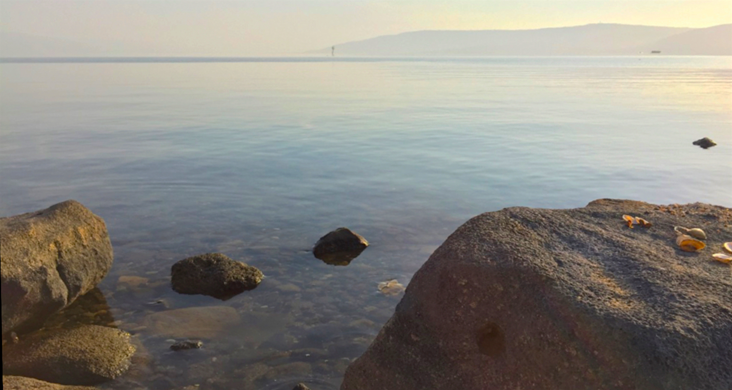 It is a calm day at the site associated with Peter's restoration.