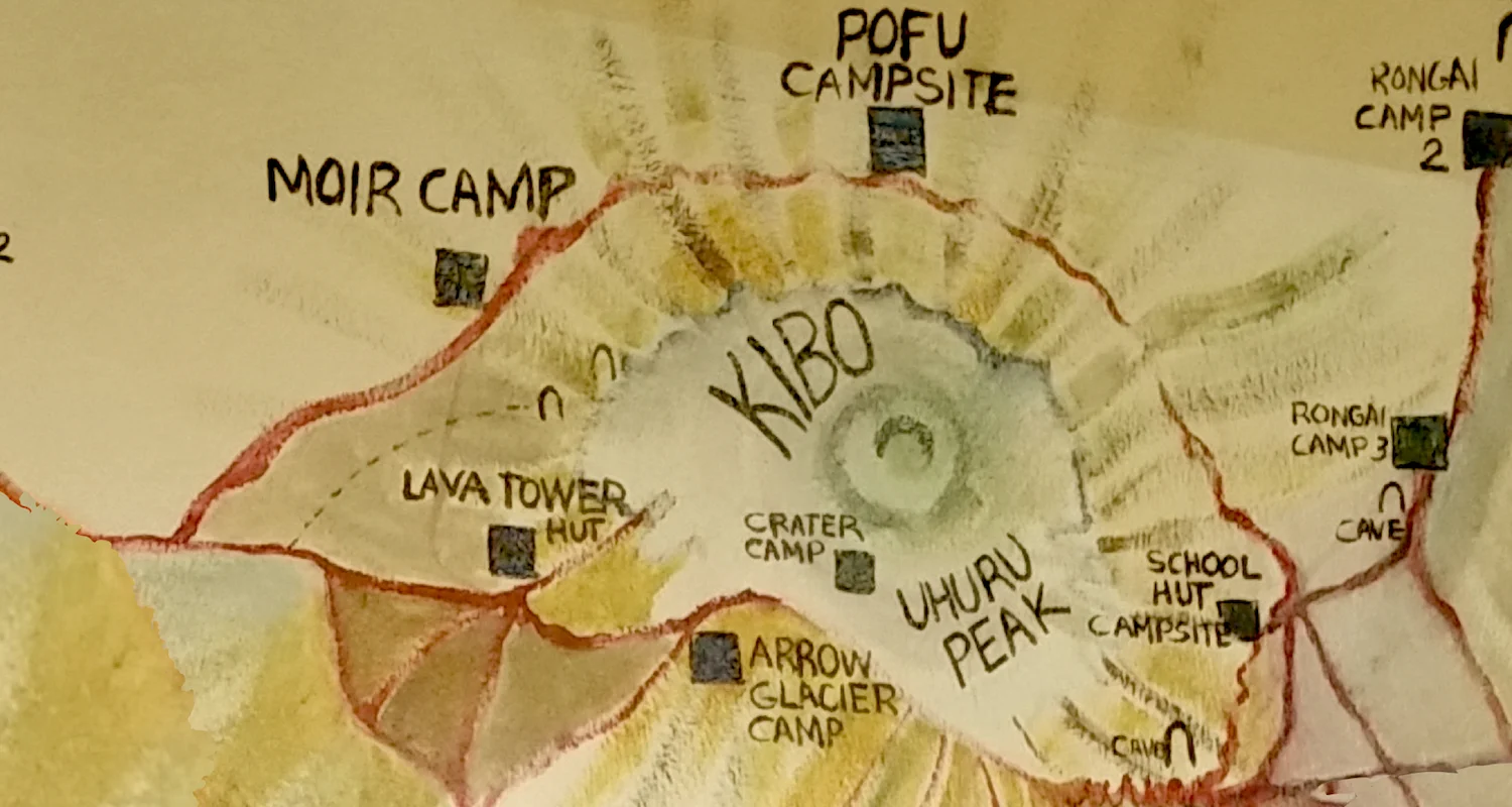 The Kibo crater is the only one of Kilimanjaro's major "throats" that is still active. Sulphuric fumes creep out of its mouth and snow is unable to collect around its heated edges. While it is technically "dormant," a 2003 study suggested that molten magma bubbles up to a height of just 1,300 feet below the summit.