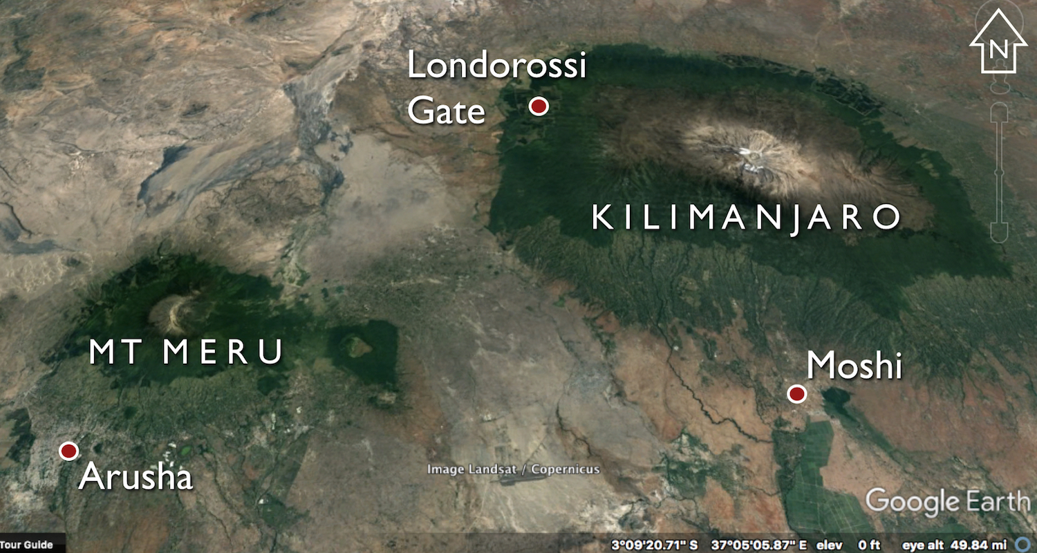 Modified image from Google Earth Pro.
