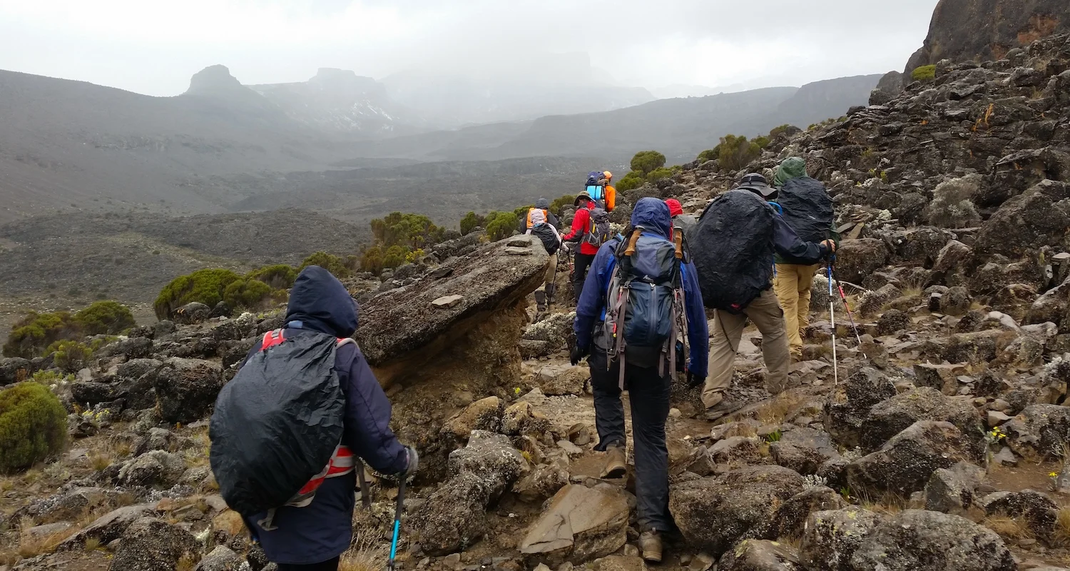 Approaching the Lent Hills (left horizon). It rained, hailed, and snowed simultaneously.