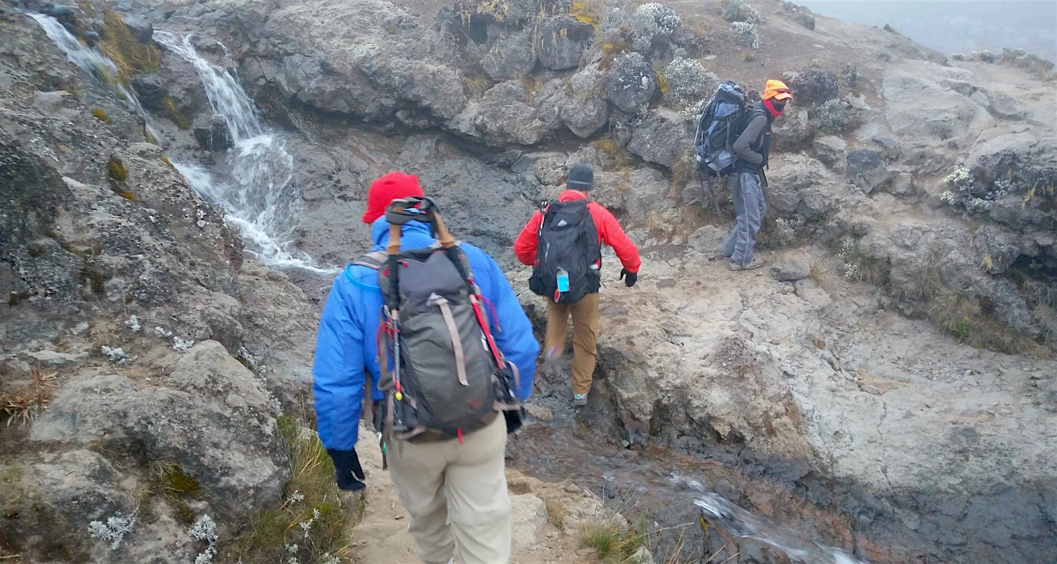 I crossed the rivulet easily enough. Photo by teammember Nico Roger.