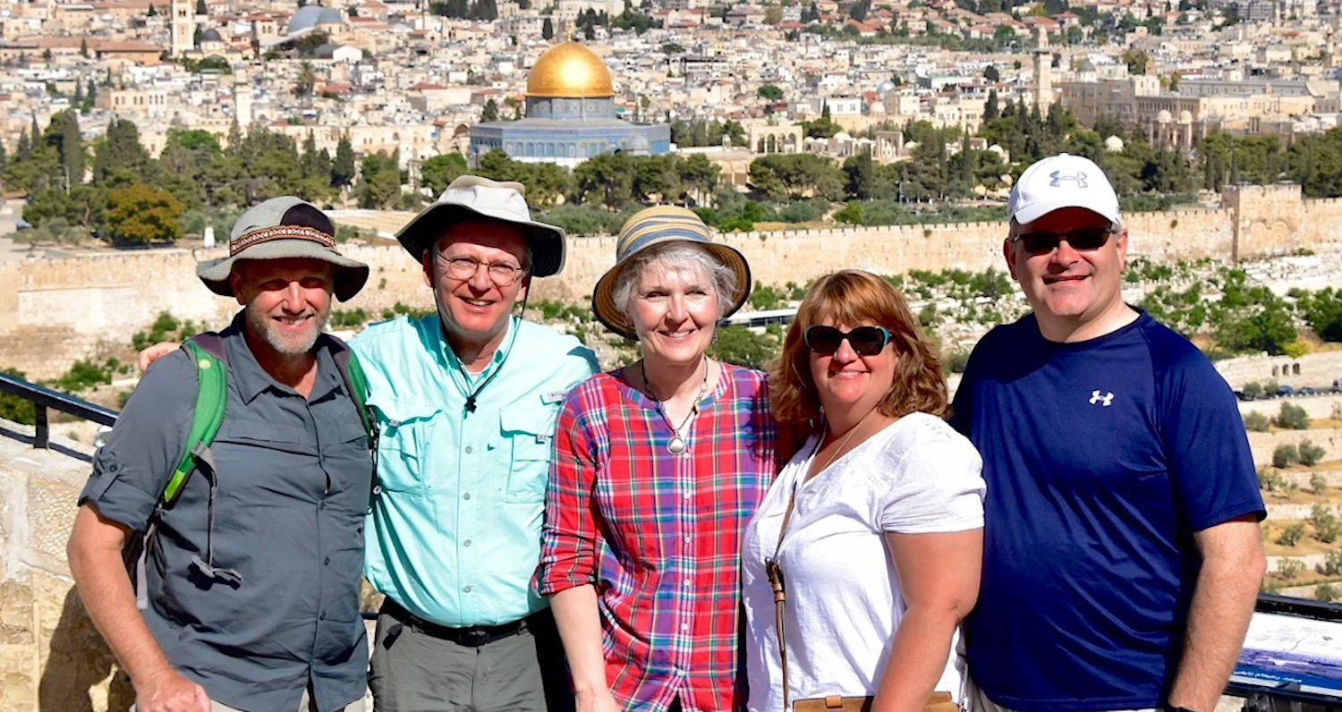 Mark and DeeDee Kitts (right) traveled to the Holy Land with Jon and Tammie Weatherly (center) this year.