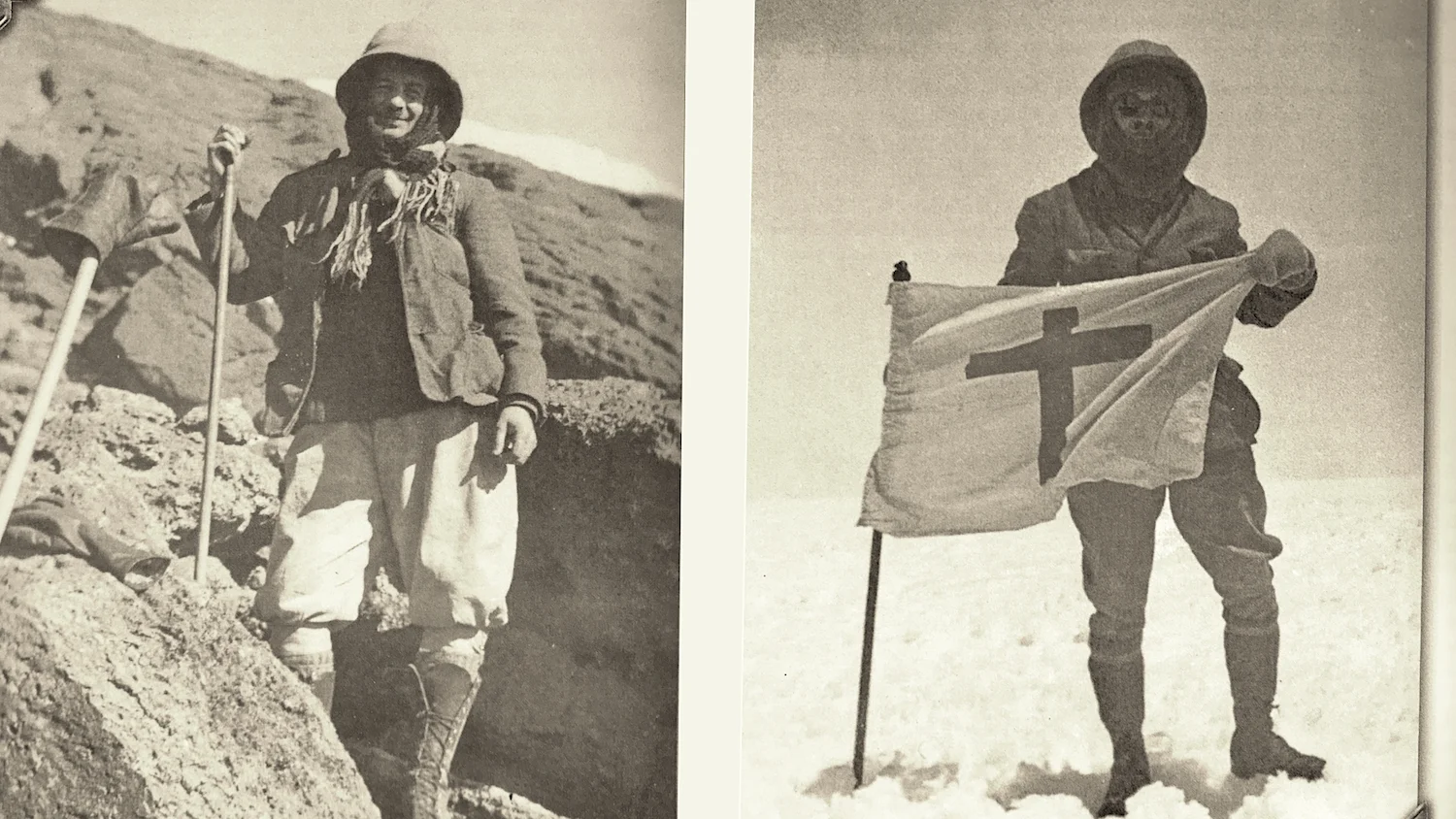 According to the register, Reusch was the 7th European to climb Kilimanjaro’s Kibo Peak. He returned two more times in 1926. Rather than plant a national flag, he preferred a Christian symbol.
