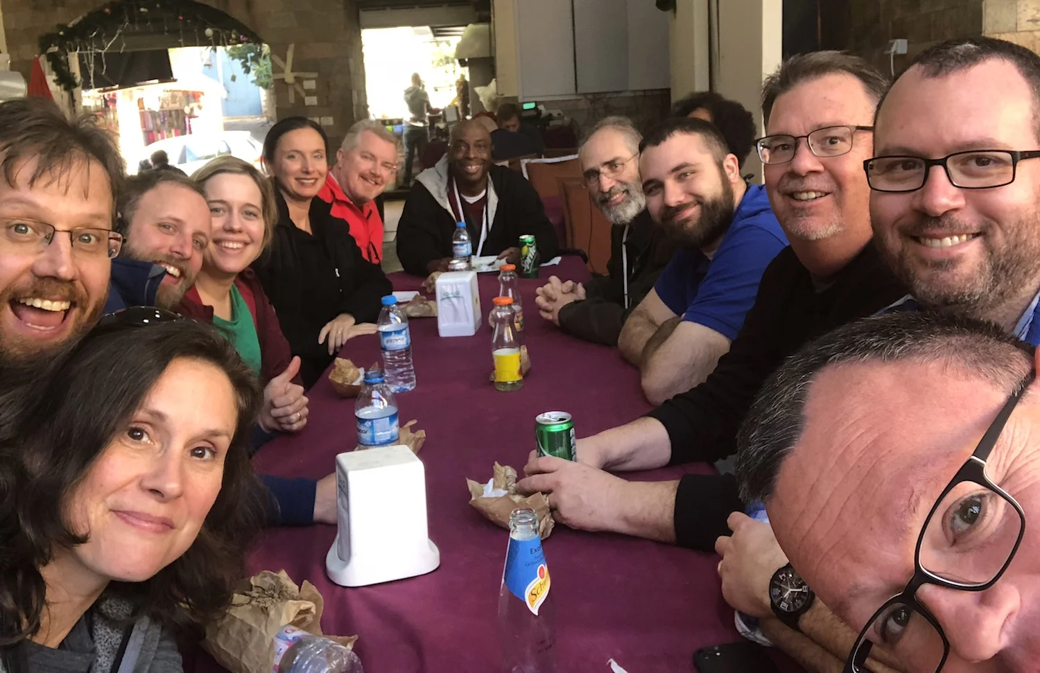 Resilient! Enjoying the finest shawarmas and baklava in Nazareth! Photo by Bible Land Explorer Jay Hess.