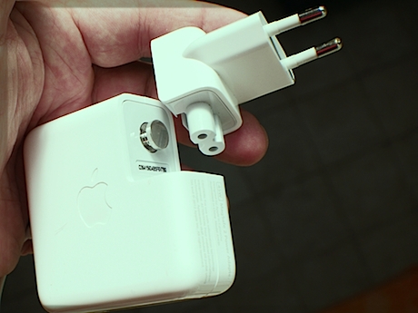 Apple makes “swappable” plugs for their power adapters. Why didn’t you tell me about this sooner? Apple also takes 220 volts, so I’m good to go here.