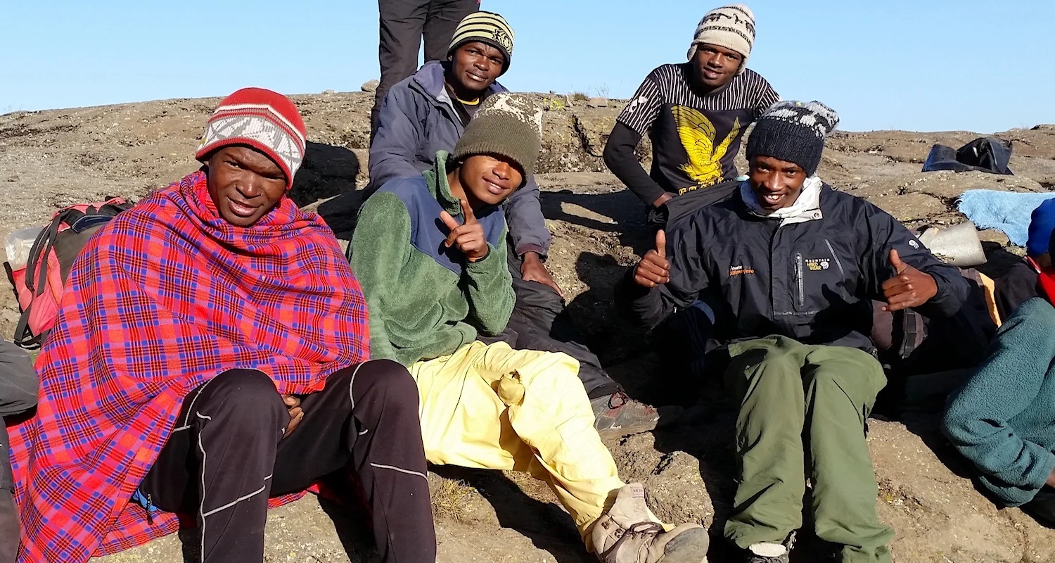 A few members of our superb porter team from Kandoo Adventures.