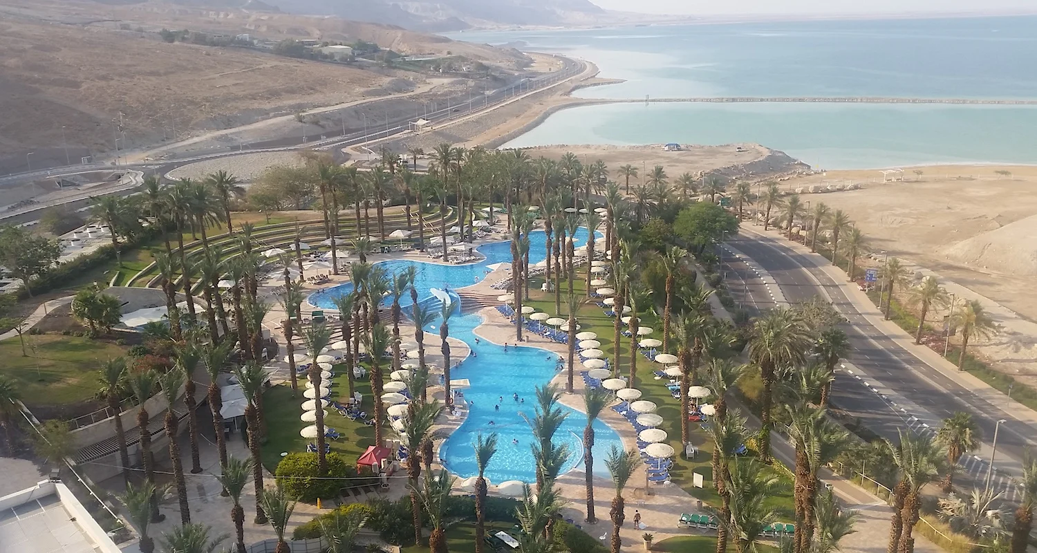 We didn’t suffer too much at our hotel beside the Dead Sea.