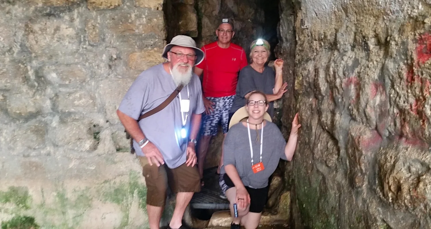 These sturdy souls took up the challenge of wading through the dark tunnel known as Hezekiah’s Tunnel. This conduit provided water for the inhabitants of Jerusalem in the Iron Age.