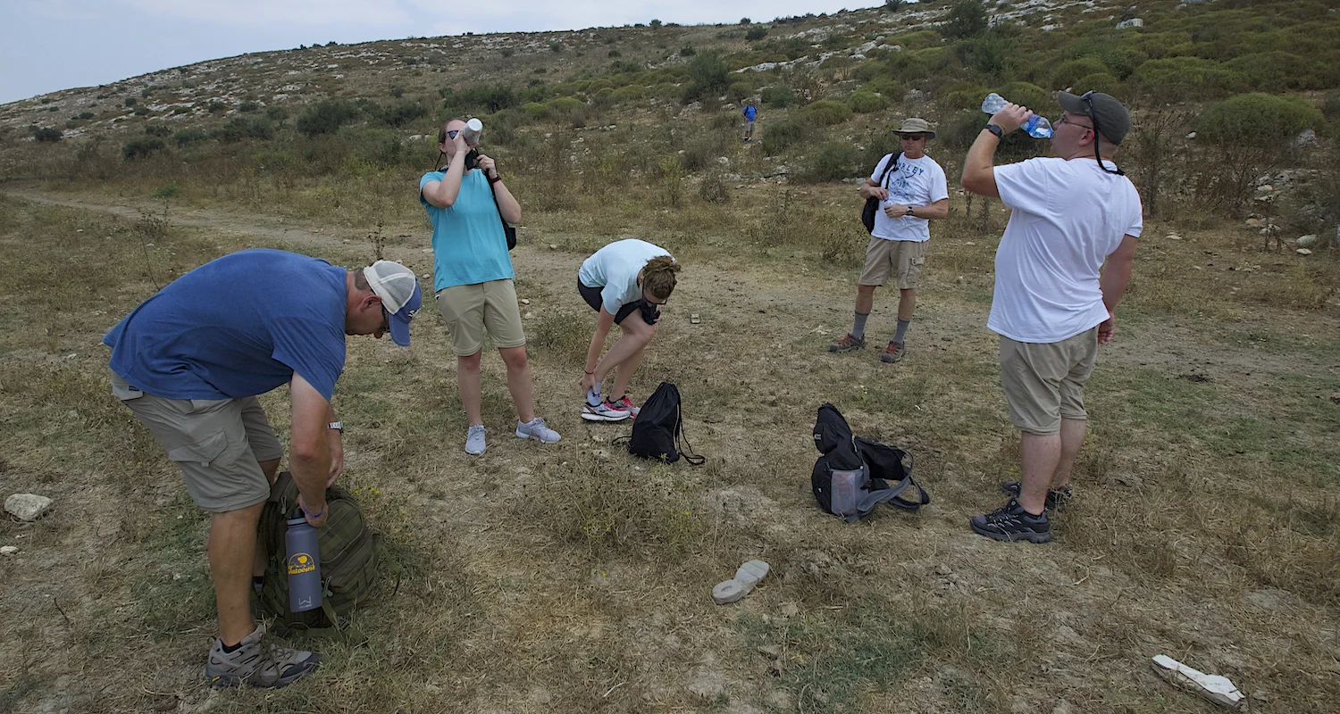 Staying hydrated is a challenge on the trail in the summer.