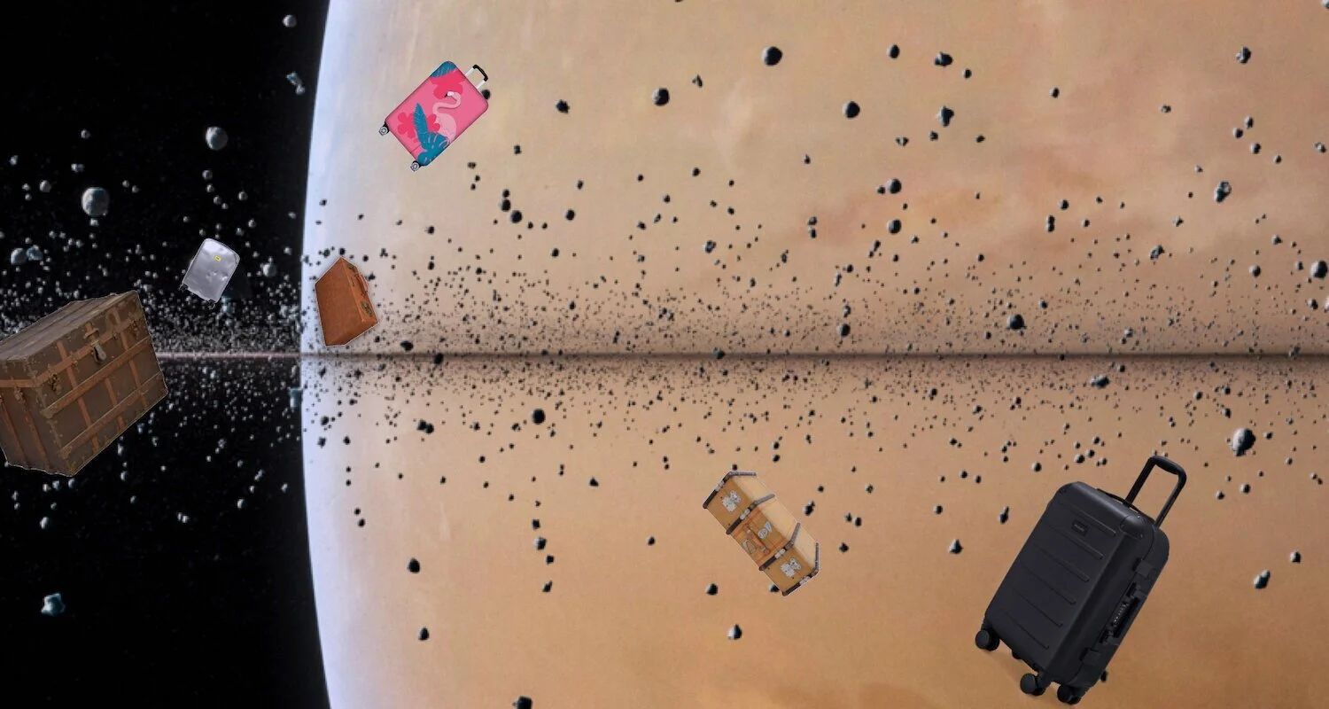 Wayward luggages circle the planet for eternity. They are doomed to fly but never arrive.