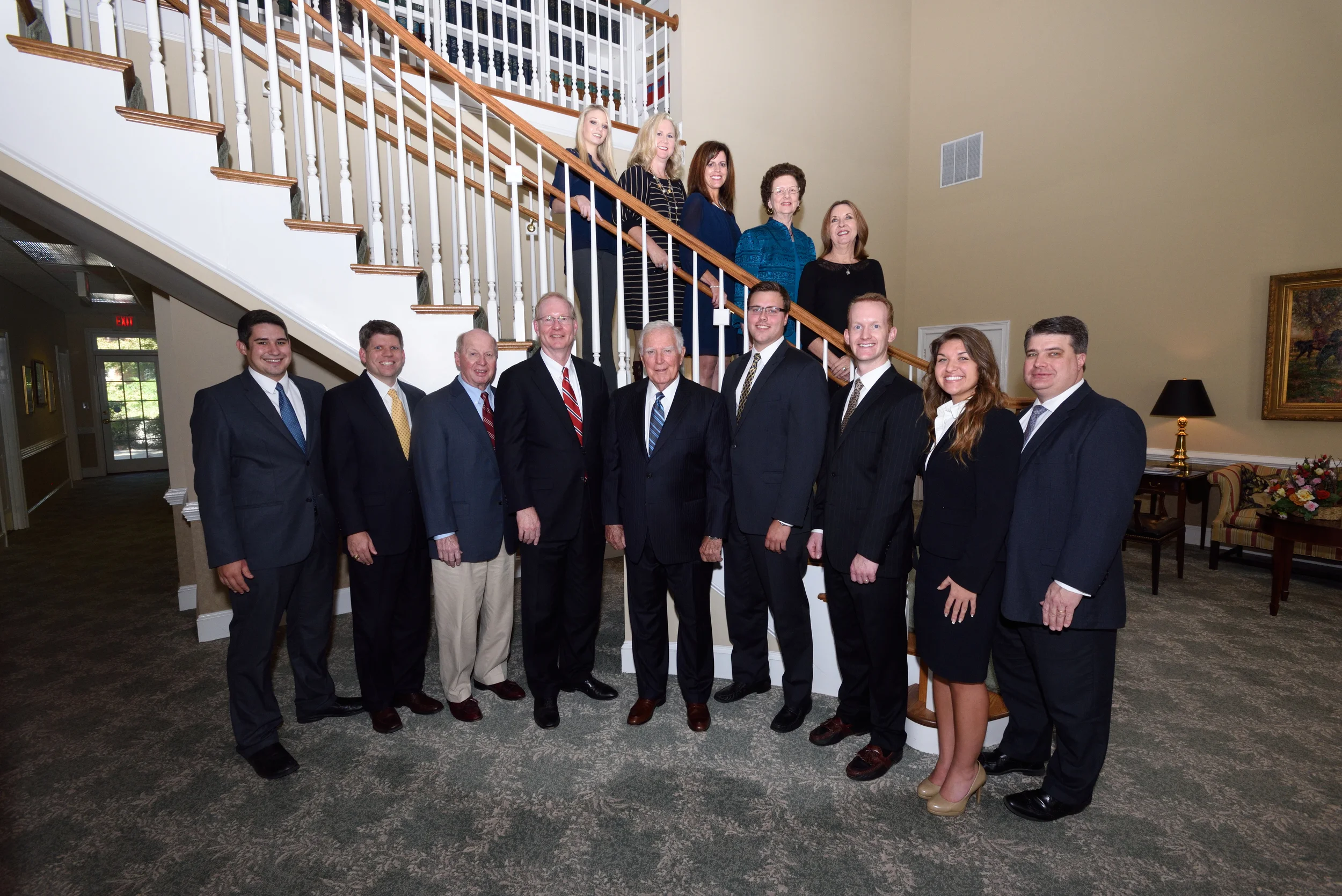 the office: Front left to right: joseph emanuel brian edwards, bill tanner, tony powell, jones webb, chris day, nathan powell, ashley scarpetta, and chuck ross, rear left to right: katie karn, terry scott, leslie trimmer, beatrice whitehead, and betty myers
