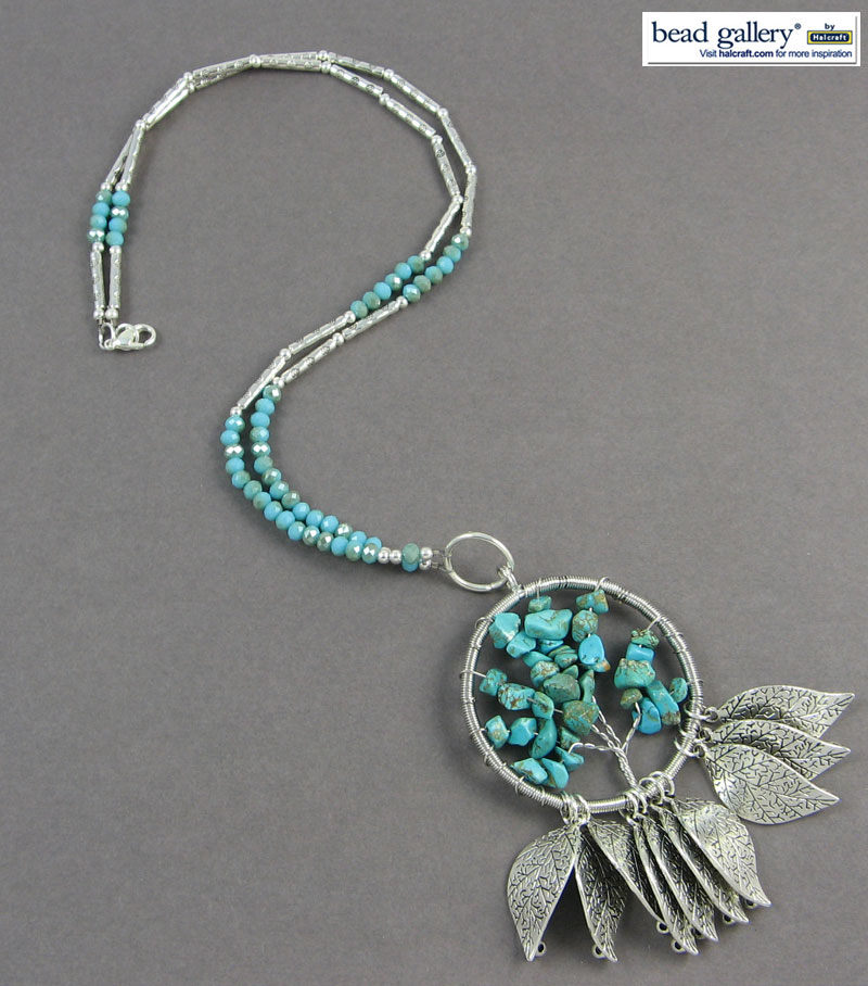 Turquoise Tree Necklace