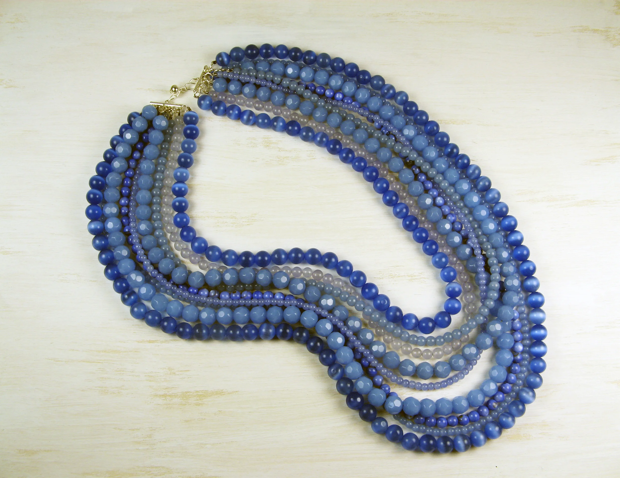 Blue Multistrand Necklace