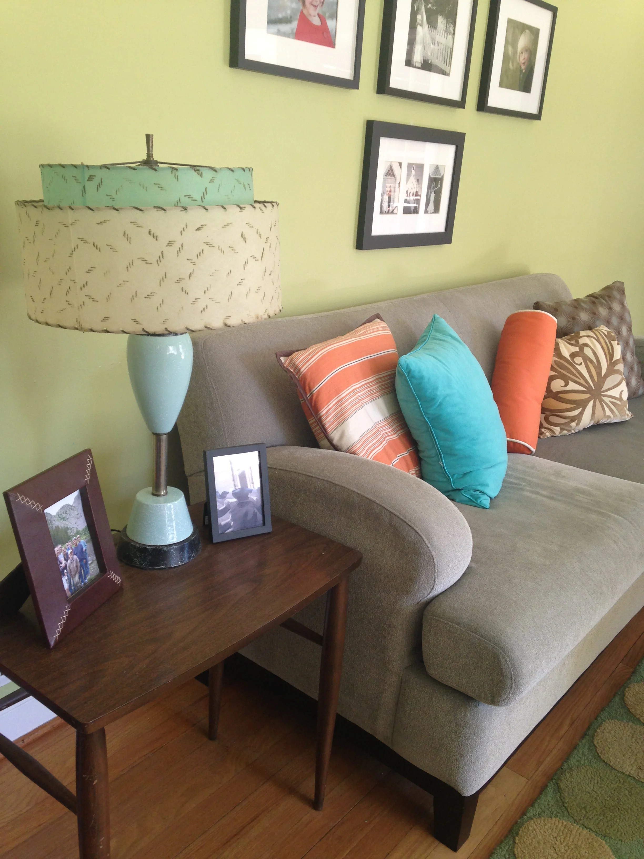 My living room and my favorite vintage lamp I found in one of my favorite stores in DesMoines... "Calypso 968" it takes a lot of hunting for me to find the perfect one!