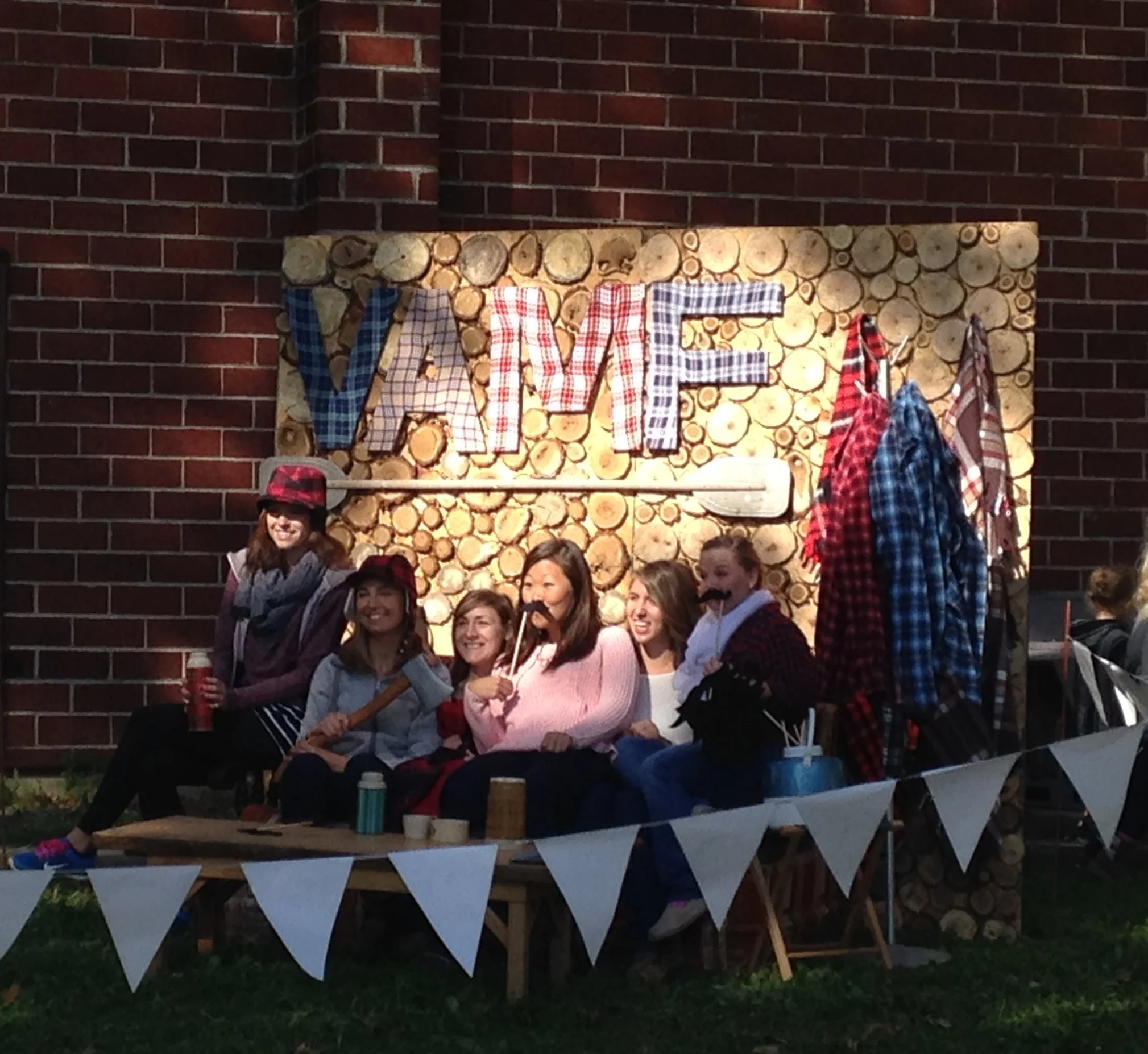 If you were in the mood for a little goofiness, just step into the fair's flannel, campy photo booth! &nbsp;For a small price you could get your photo professionally taken with your friends. &nbsp;