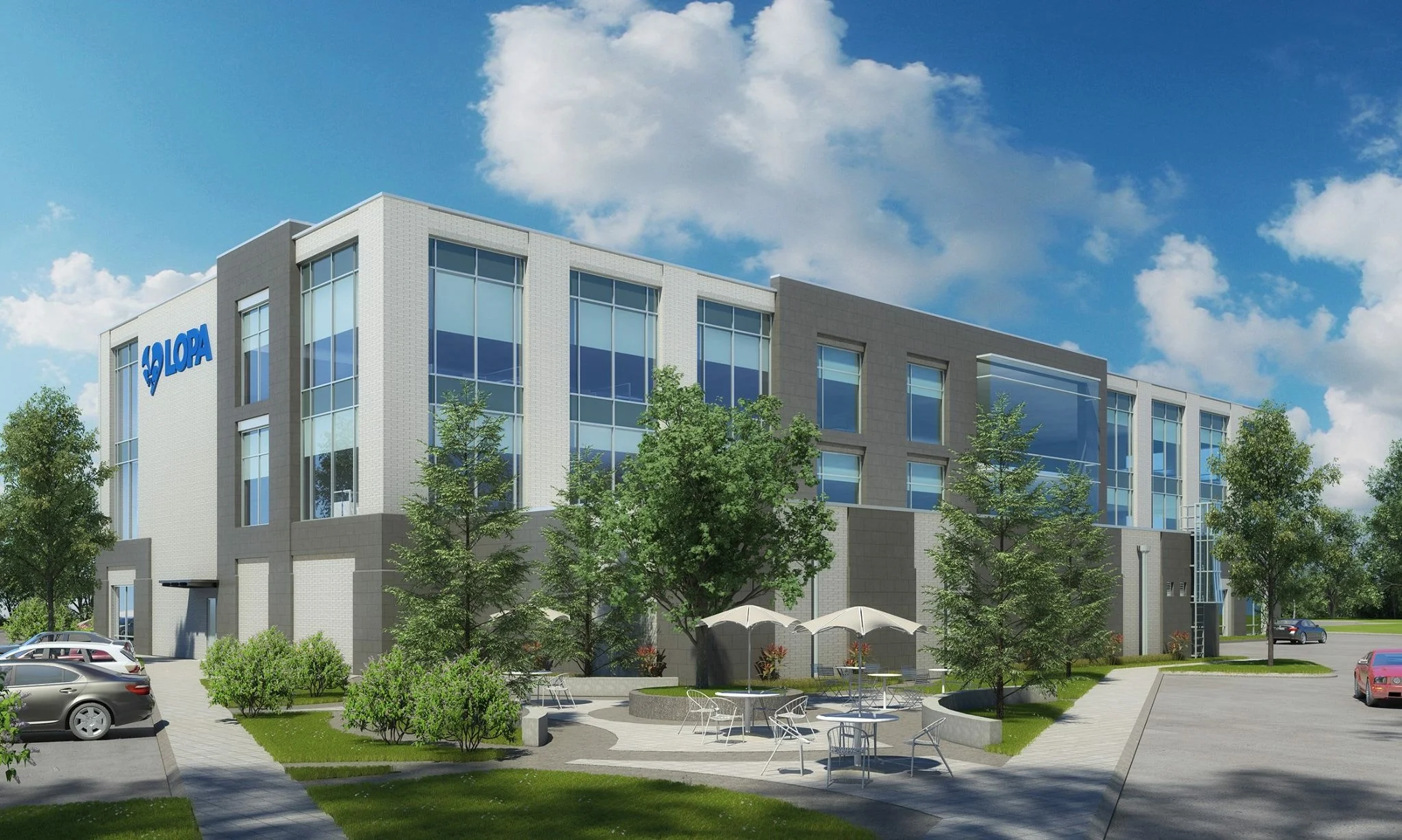 Rear of building, Architect's rendering