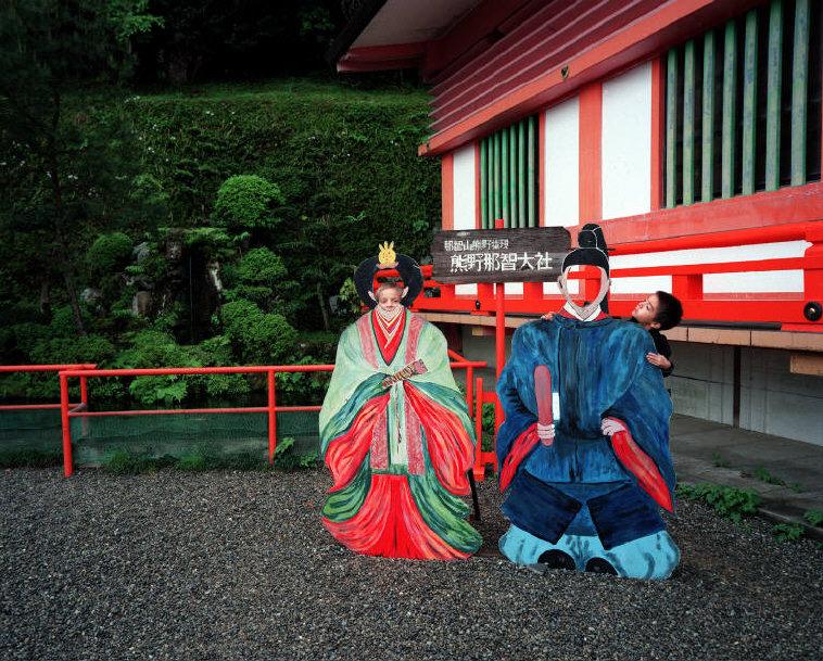 Japan. Photo cut-outs at the Great Shrine of Nachi - 16x12inches £600 - Edition of 6 + 2AP's - 20x24inches £1000 - Edition of 4 + 2AP's