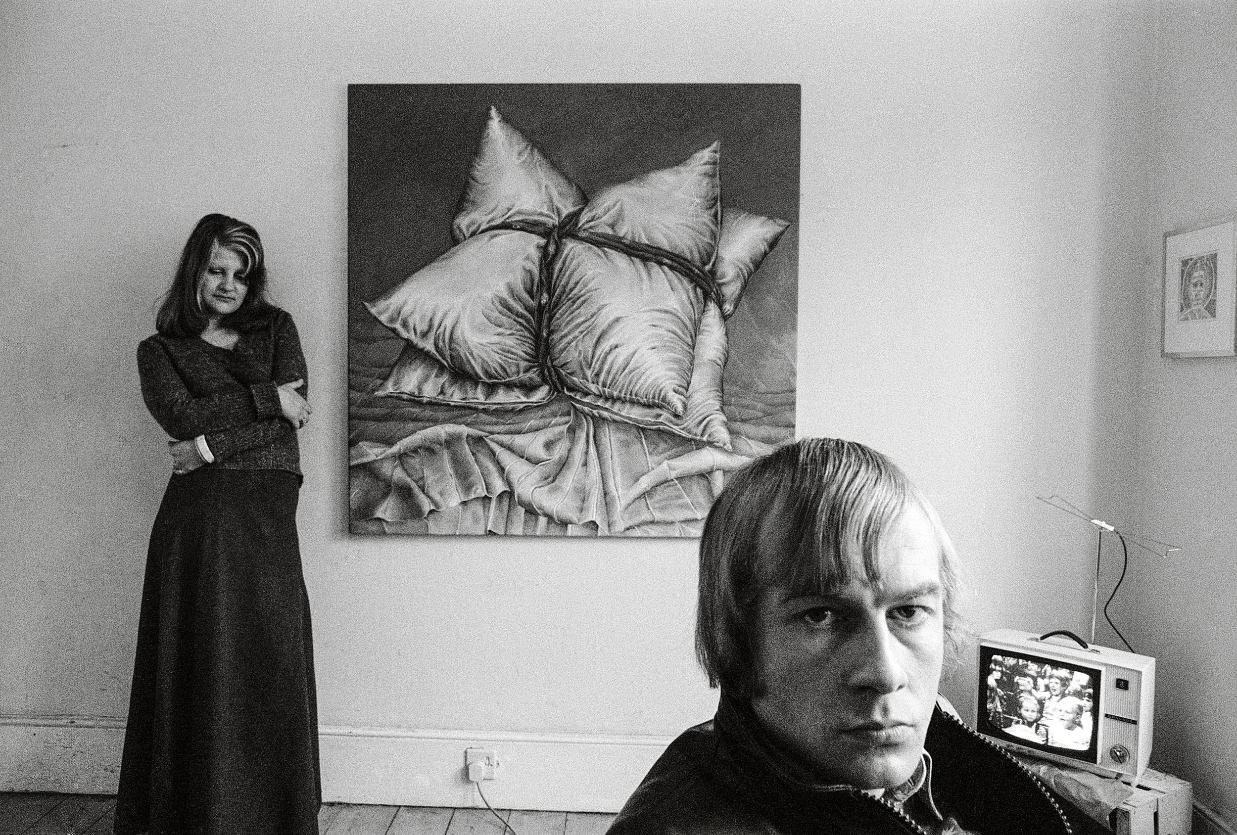 Val and John, artists, Brixton, 1974