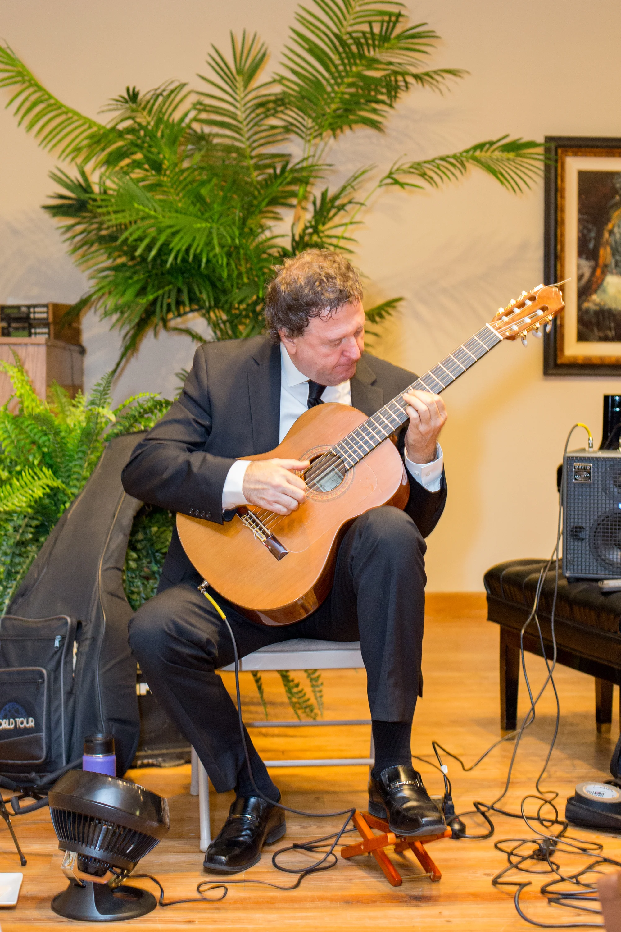 This is Brian Hayes. Brian is a very talented classical guitar player and teacher. He has worked worked as an instructor for the family for many years. 