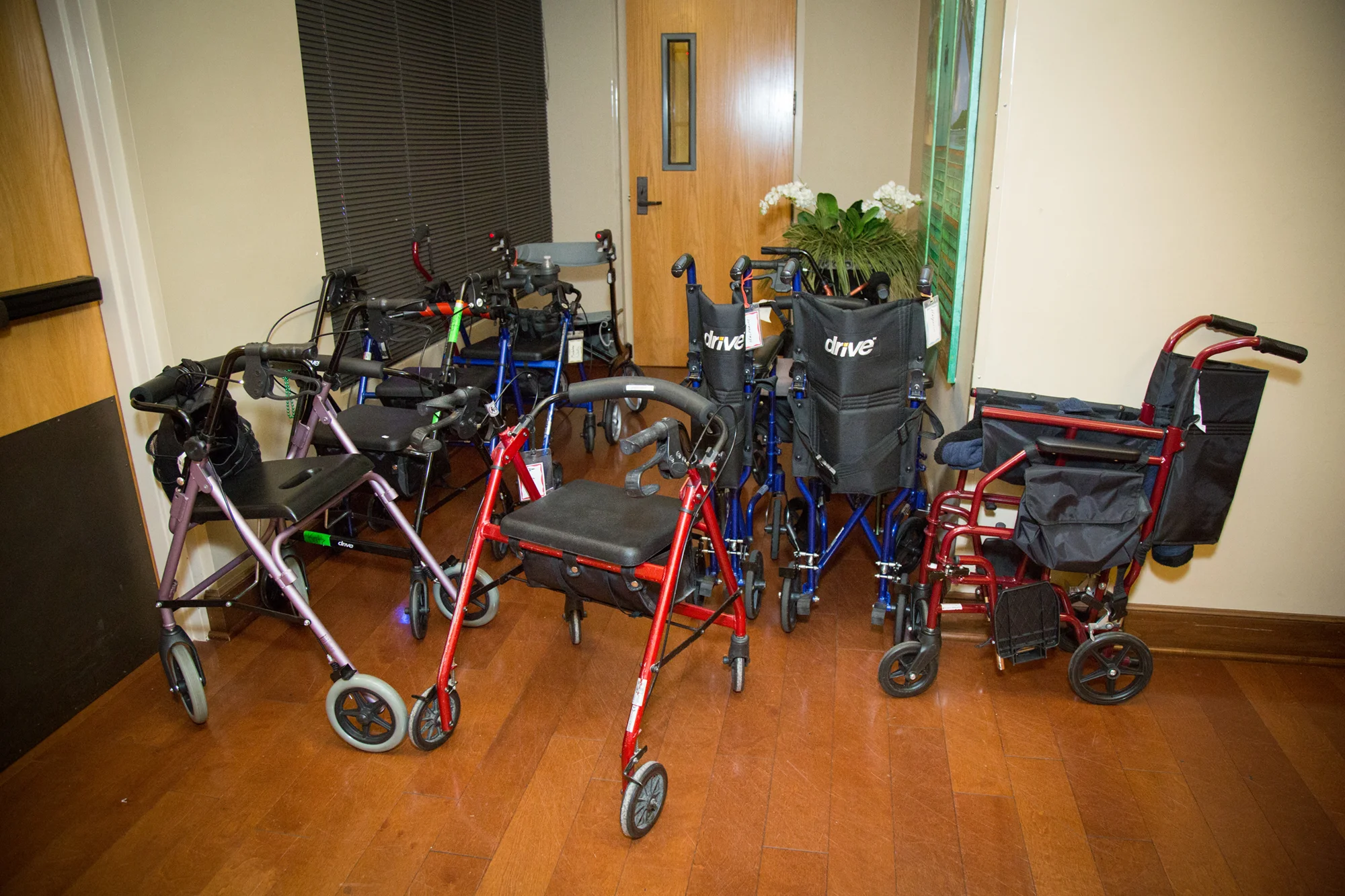 How guests to an 85 year old's birthday party coming rolling in. ;) 