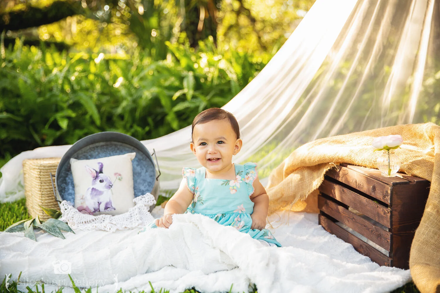Catalina's 1st Birthday Session at Downtown Lake Mary!