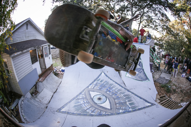 Nick Bland performing a vertical "human deathbox" over myself, a little too close for comfort.