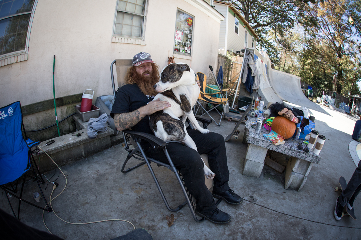 The man of the house and his dawg.