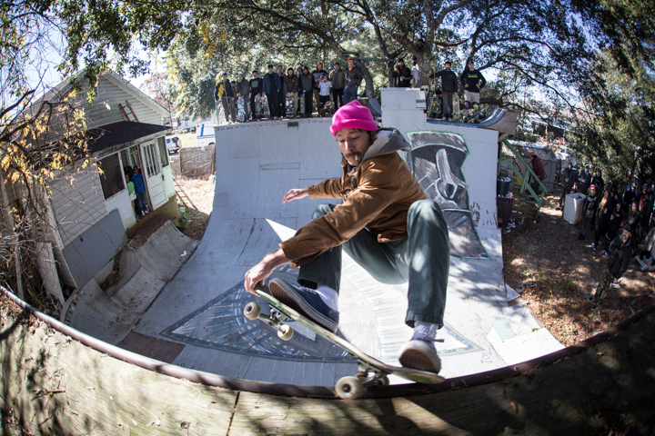 Striker, front crail grind. A crowd favorite.
