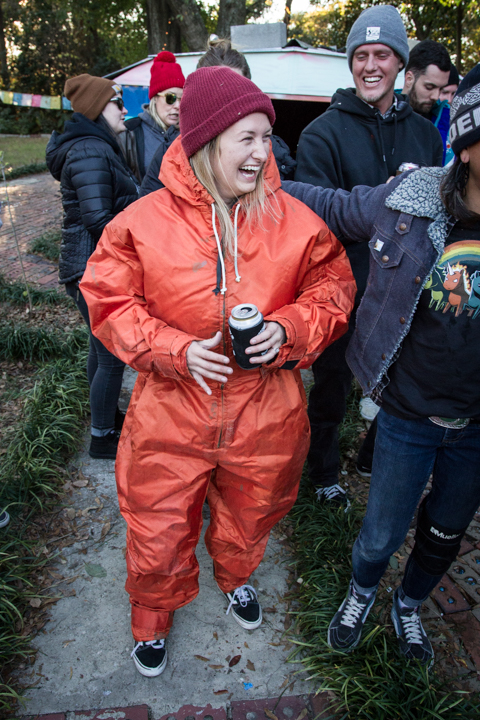 Space suits were donned.