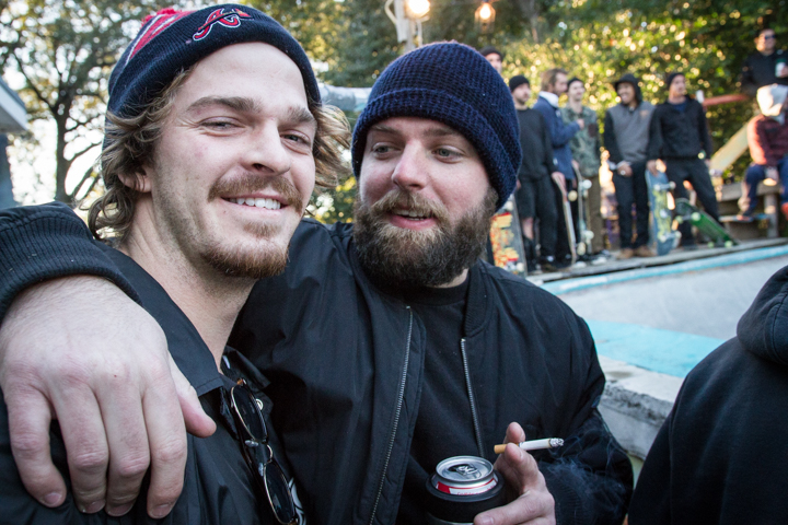 Buds arm in arm everywhere.