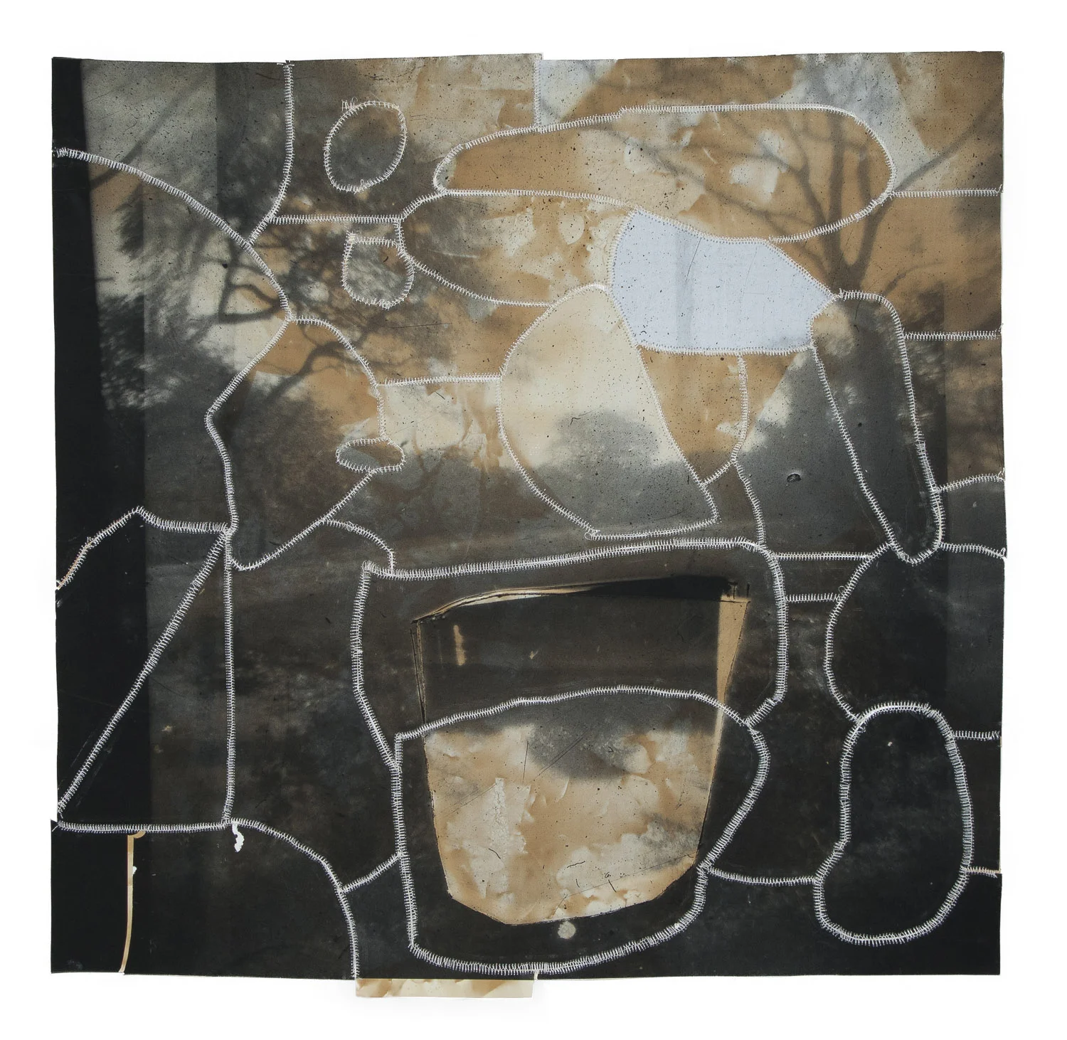 Autumnal Glimpses no.53, 2019 Naturally toned pigment prints and thread 42 x 44cm