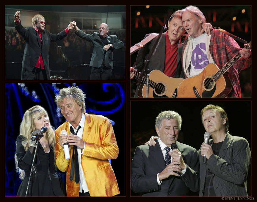 ELTON JOHN & BILLY JOEL, PAUL McCARTNEY & NEIL YOUNG, STEVIE NICKS & ROD STEWART, TONY BENNETT & PAUL McCARTNEY