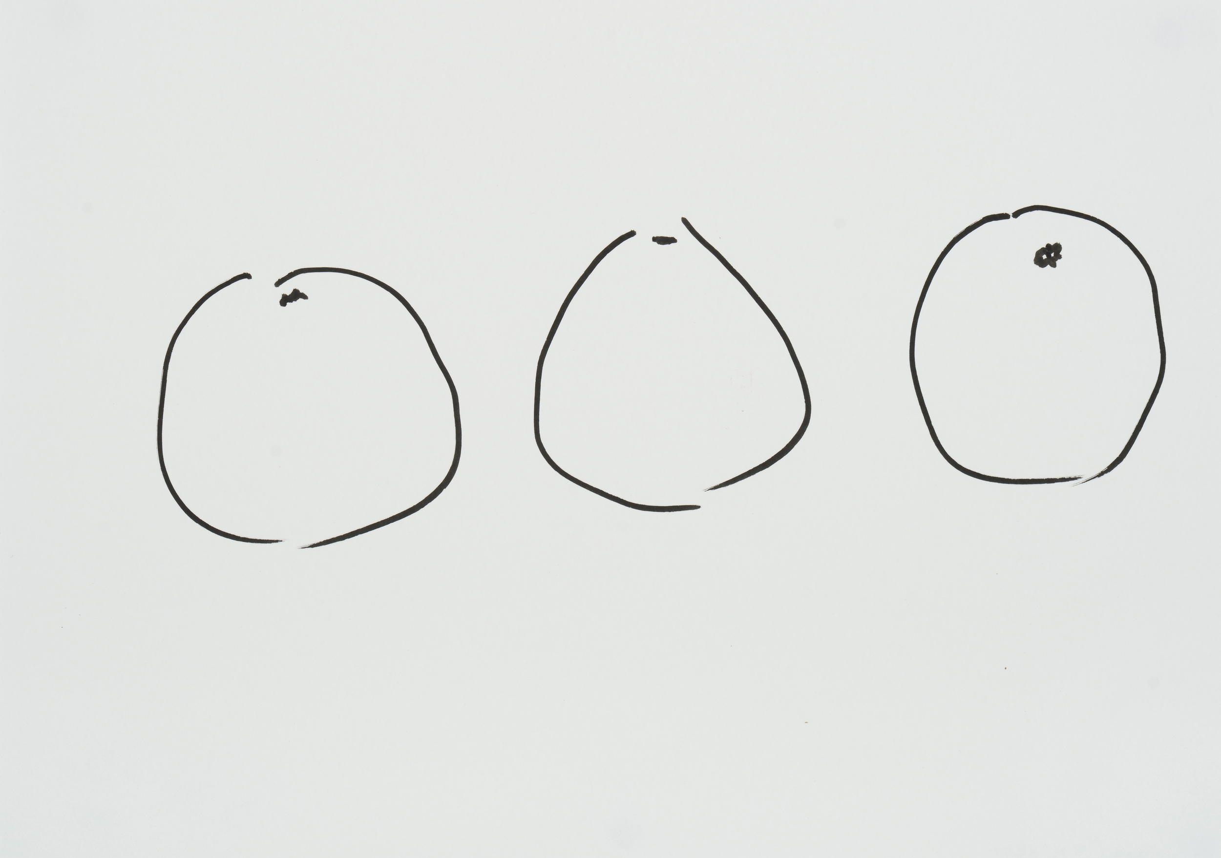 ensō | grapefruit (03), 2015 | ink on paper | 8.25" x 11.75"