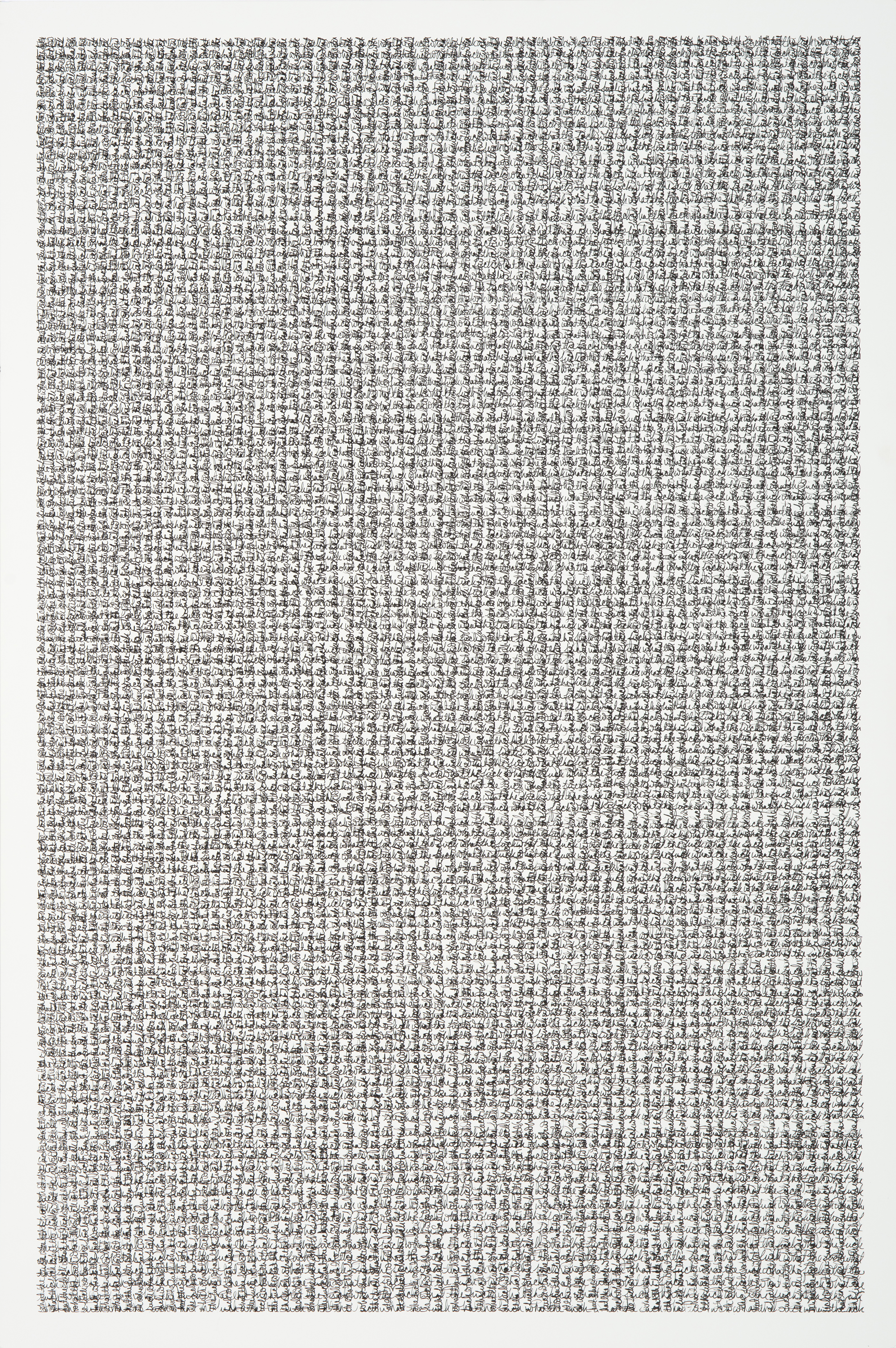 what the fuck, 2017 | ink on panel | 36" x 24" x 1.5" | Private Collection, Berkeley, CA