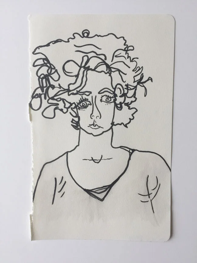 "when the potent places are realized," 2015 | ink on paper | 8.25" x 5.25"