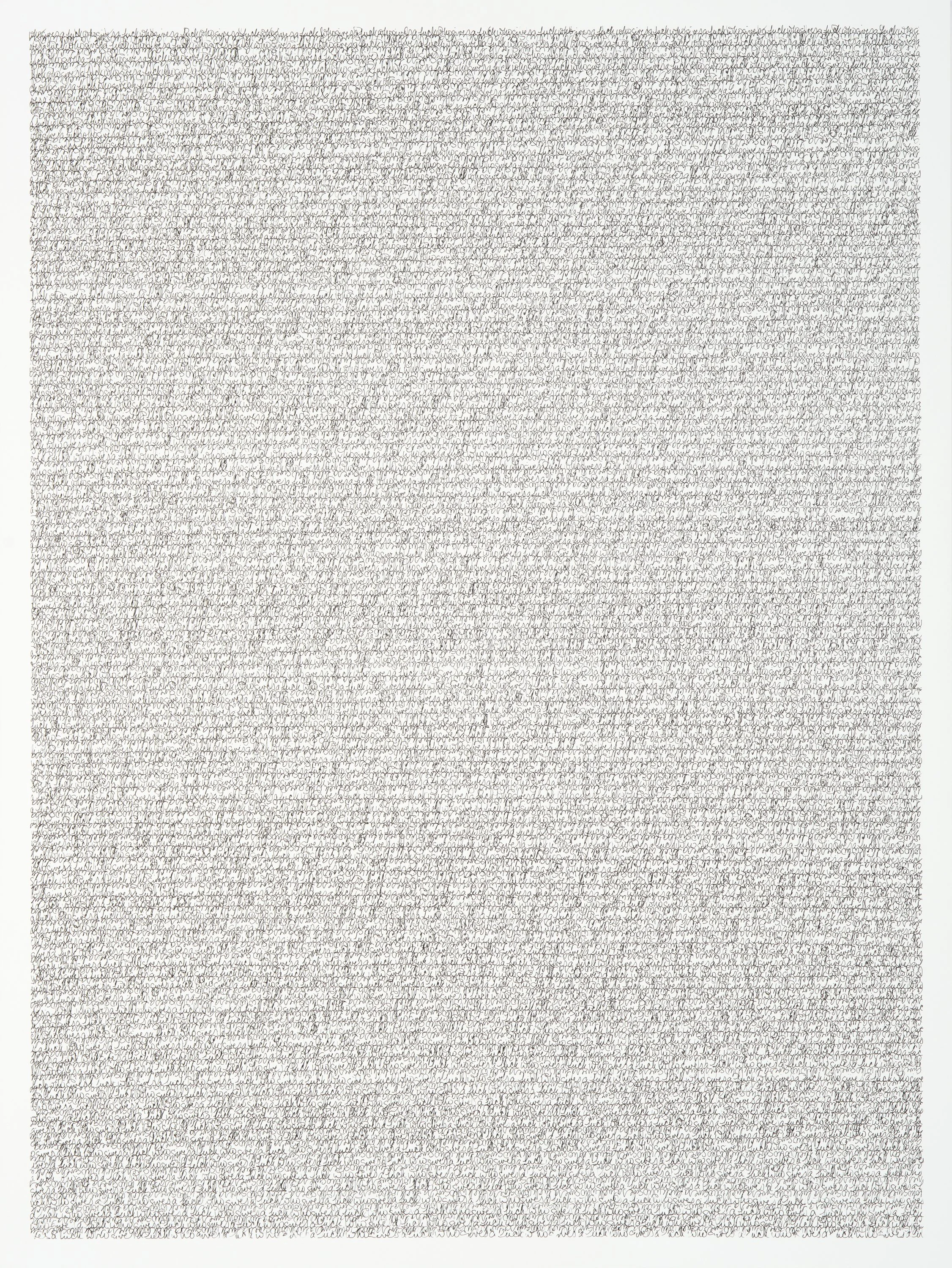 who gives a fuck, 2017 | ink on panel | 40" x 30" x 2"