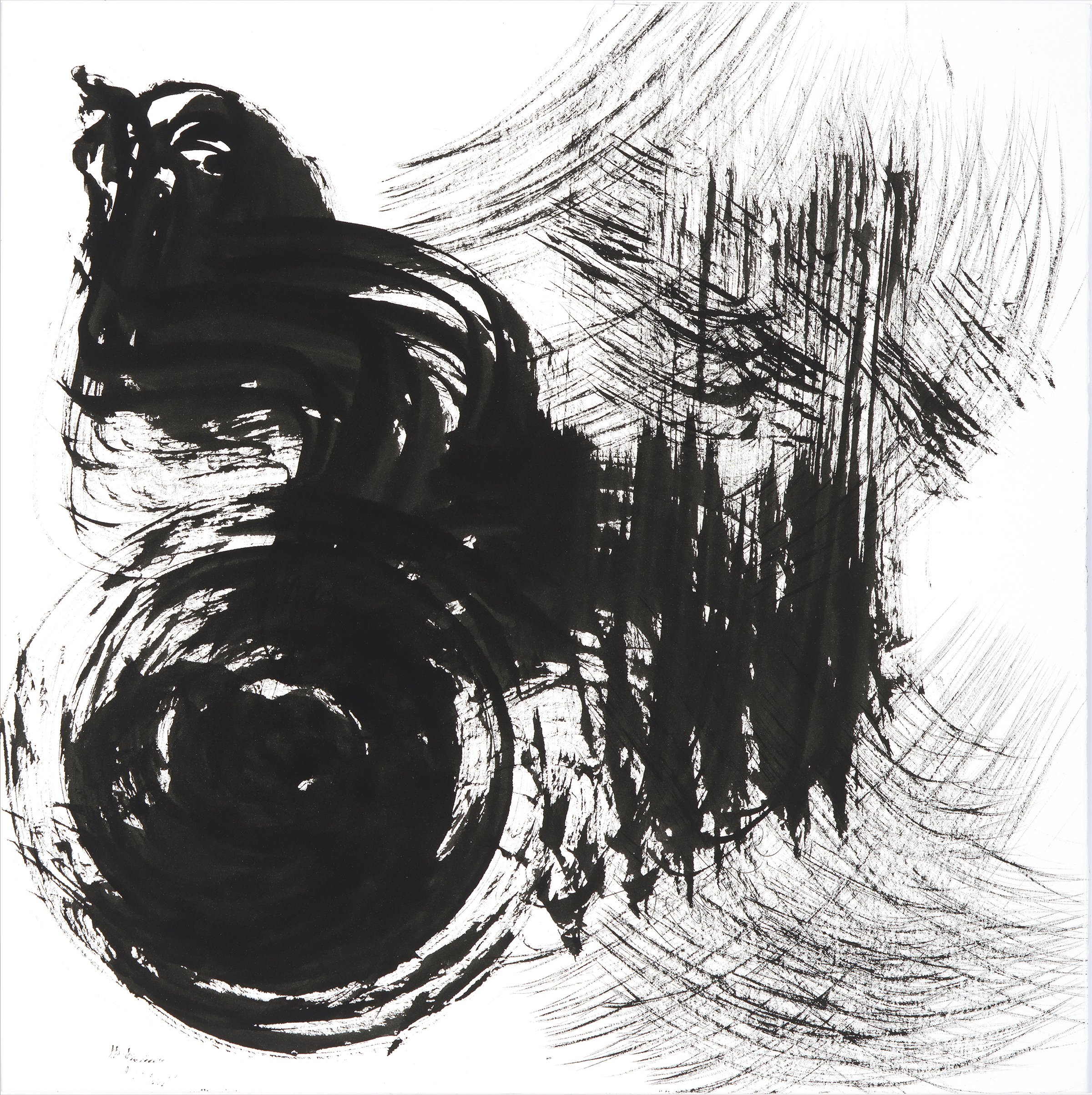 absence. presence. (02), 2021 | sumi ink on Fabriano paper | 14.75" 14.75"